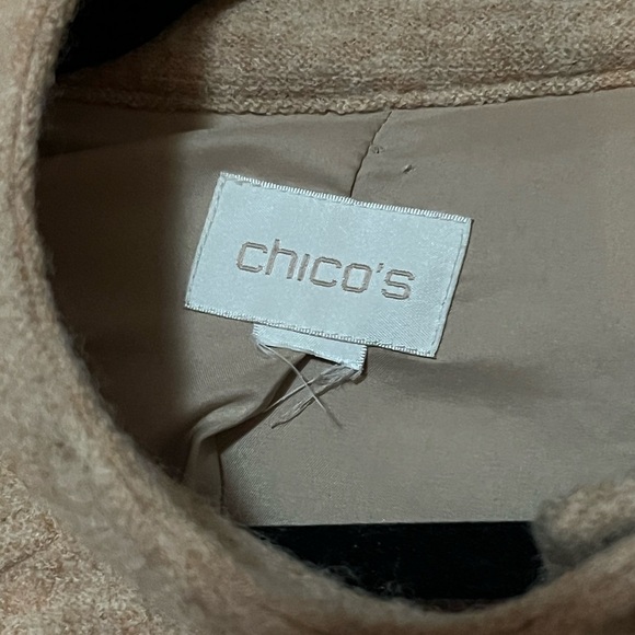 CHICOS Boiled Wool Camel Jacket, with a FREE Wool Scarf as a Bonus! - Picture 9 of 16